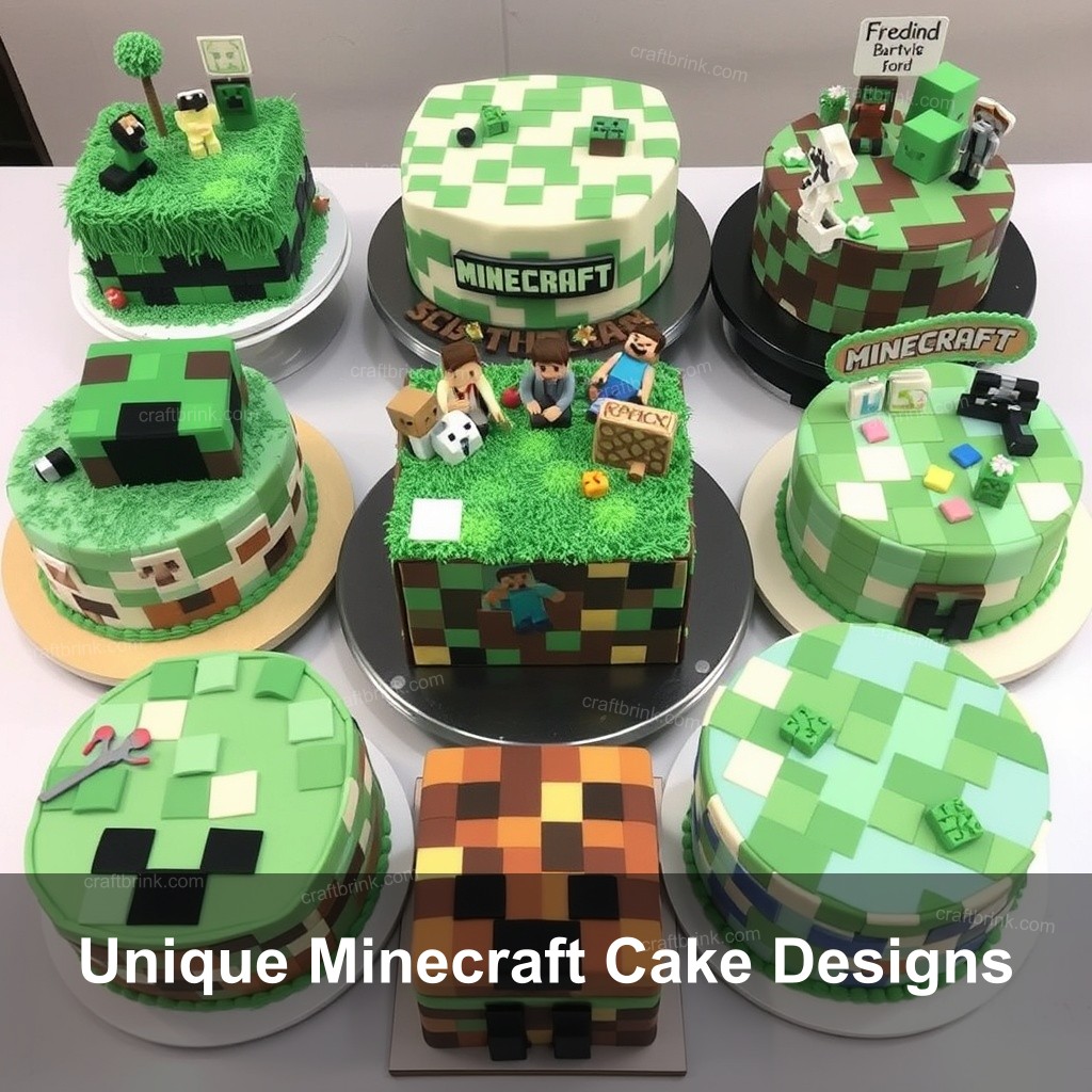 Unique Minecraft Cake Designs