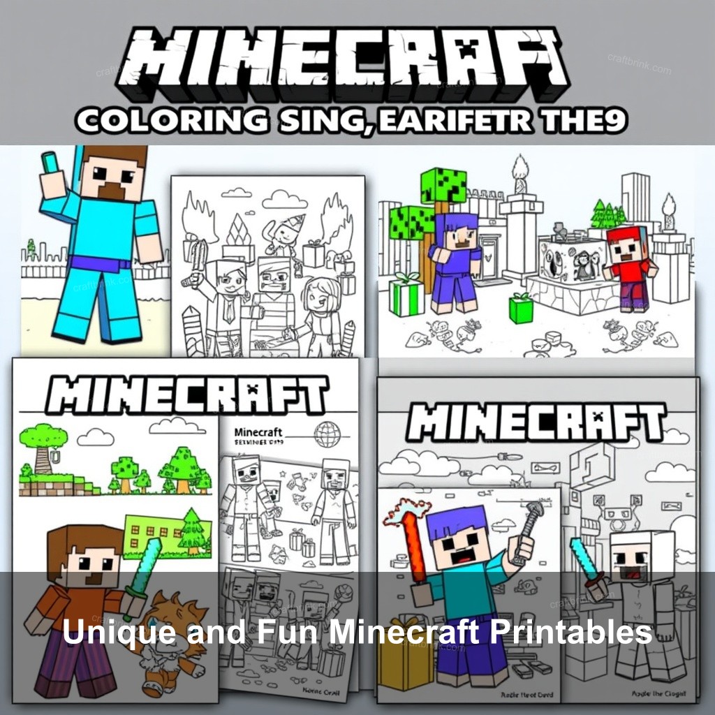 Unique and Fun Minecraft Printables