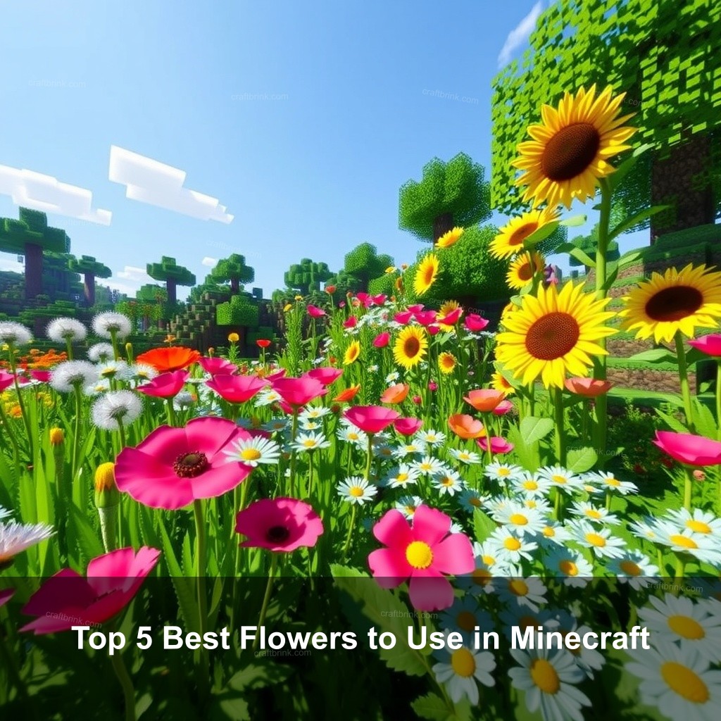 Top 5 Best Flowers to Use in Minecraft