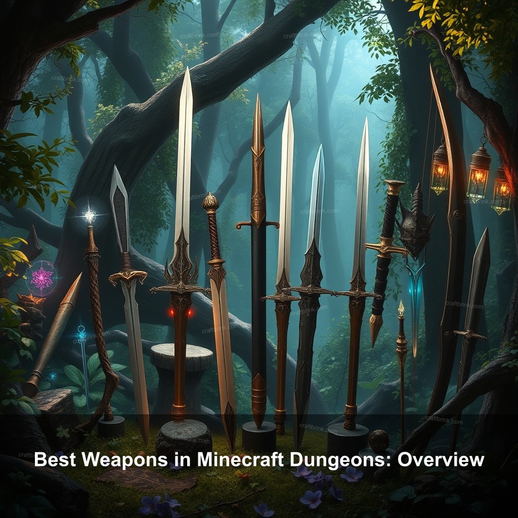 Best Weapons in Minecraft Dungeons: Overview