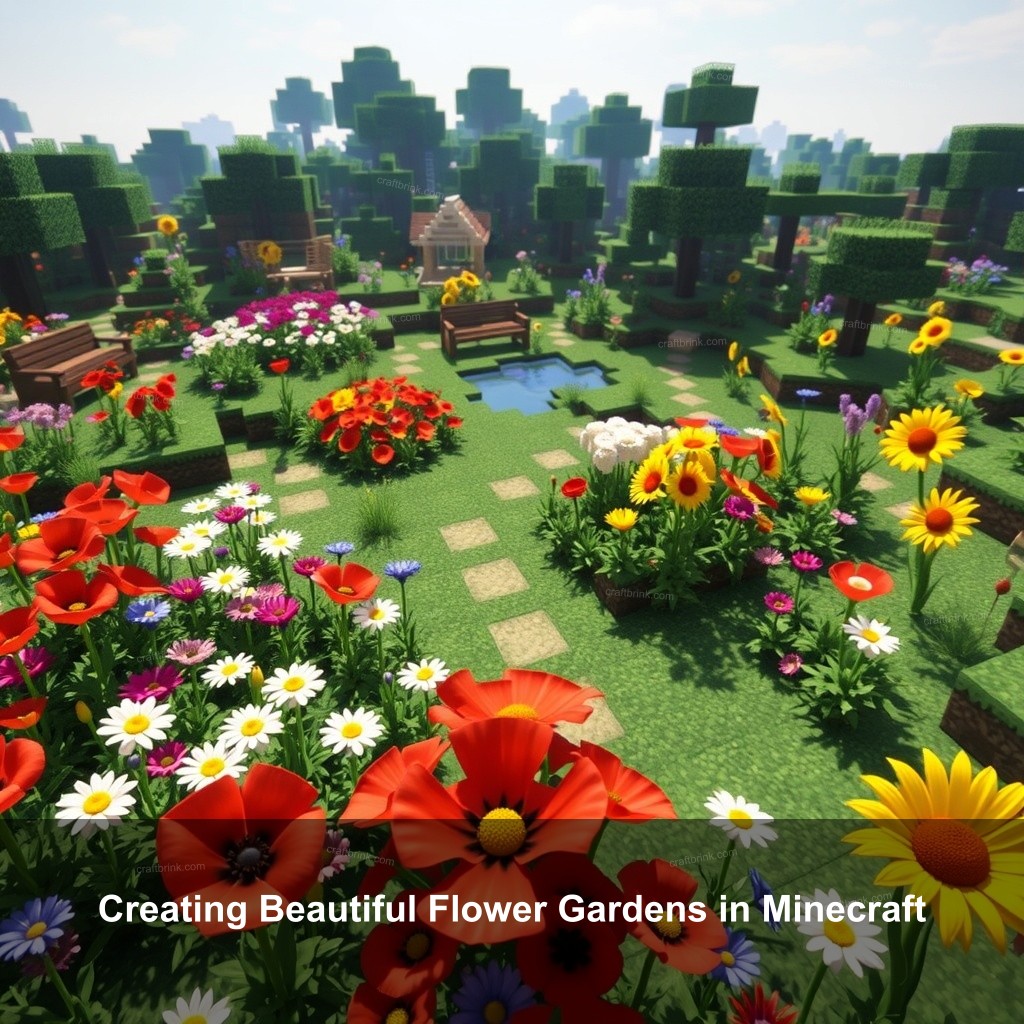 Creating Beautiful Flower Gardens in Minecraft