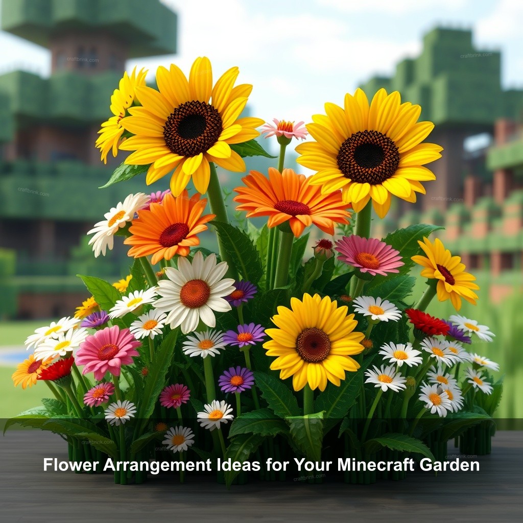 Flower Arrangement Ideas for Your Minecraft Garden