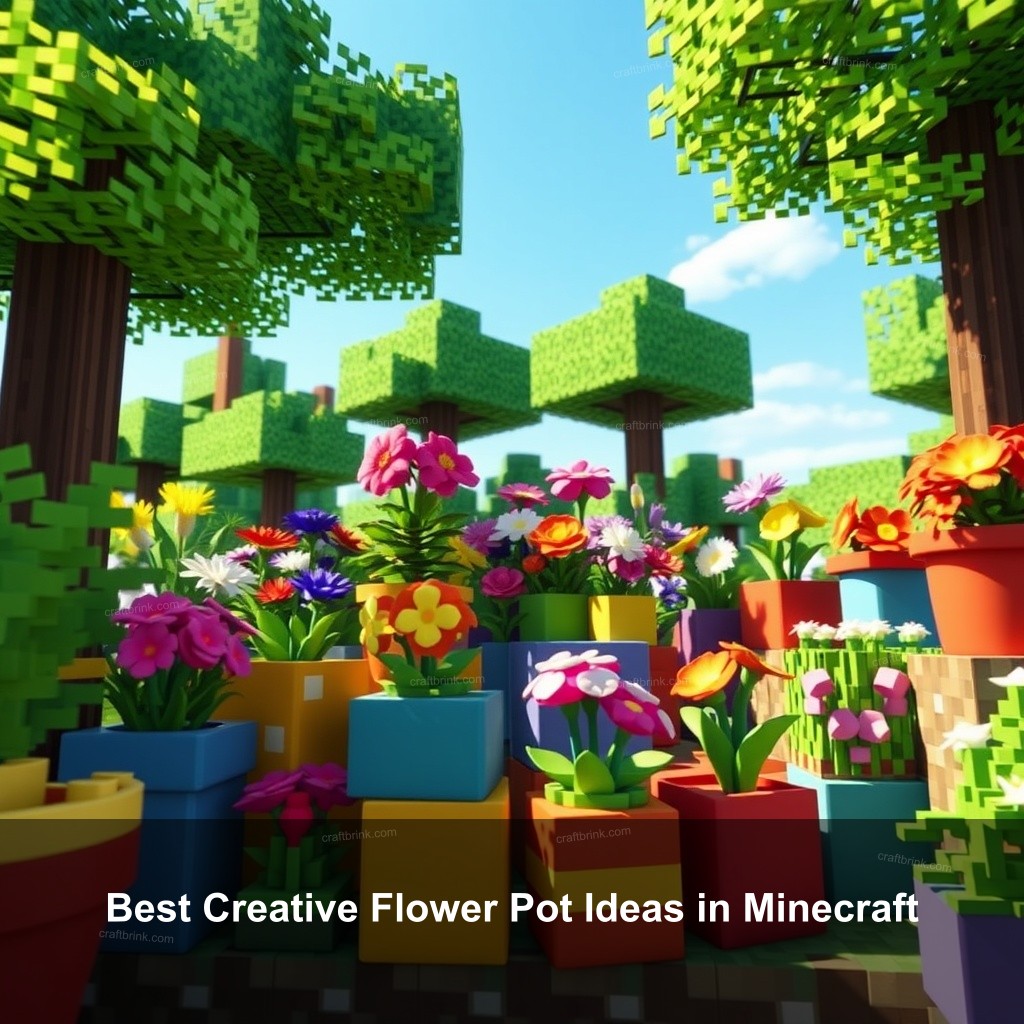 Best Creative Flower Pot Ideas in Minecraft