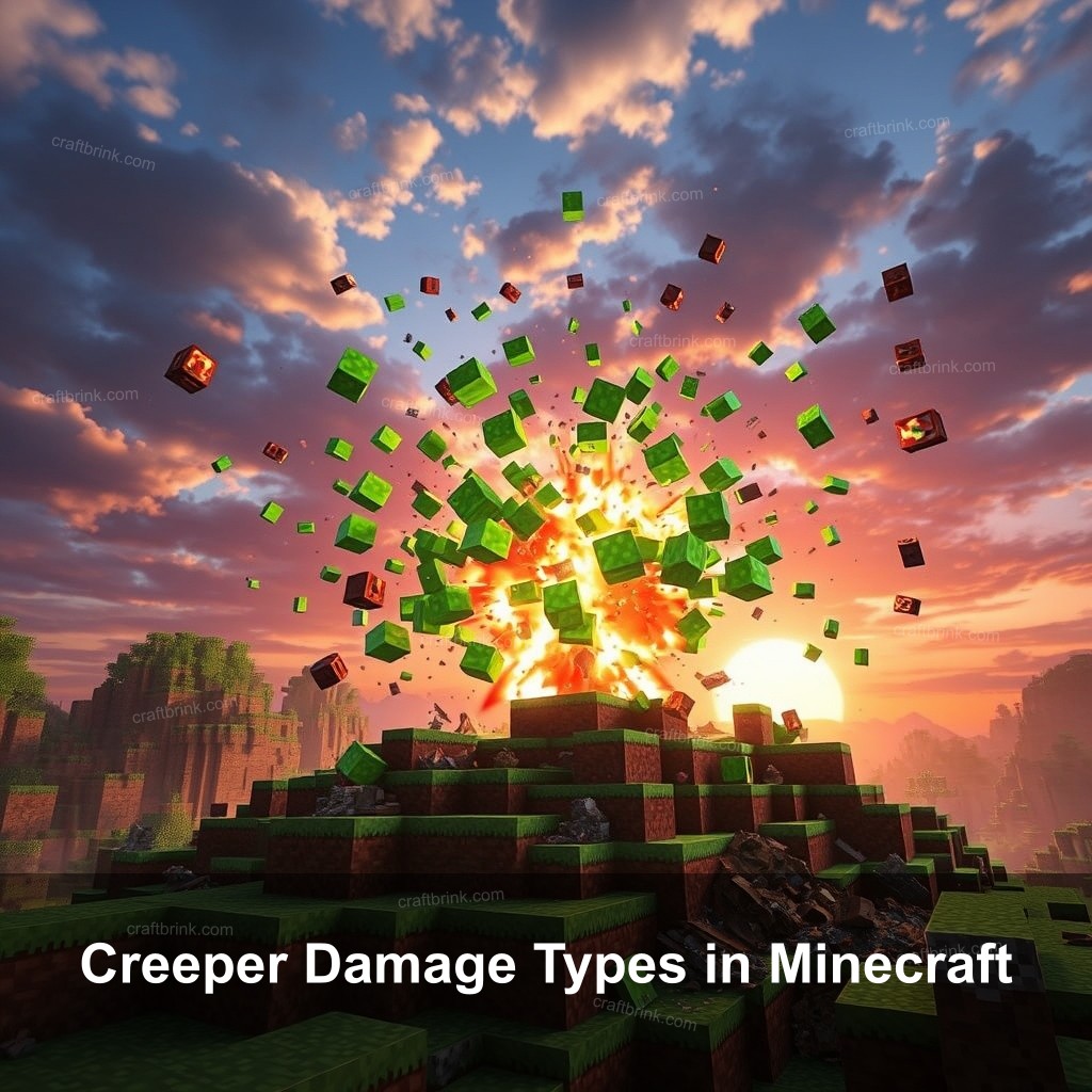 Creeper Damage Types in Minecraft