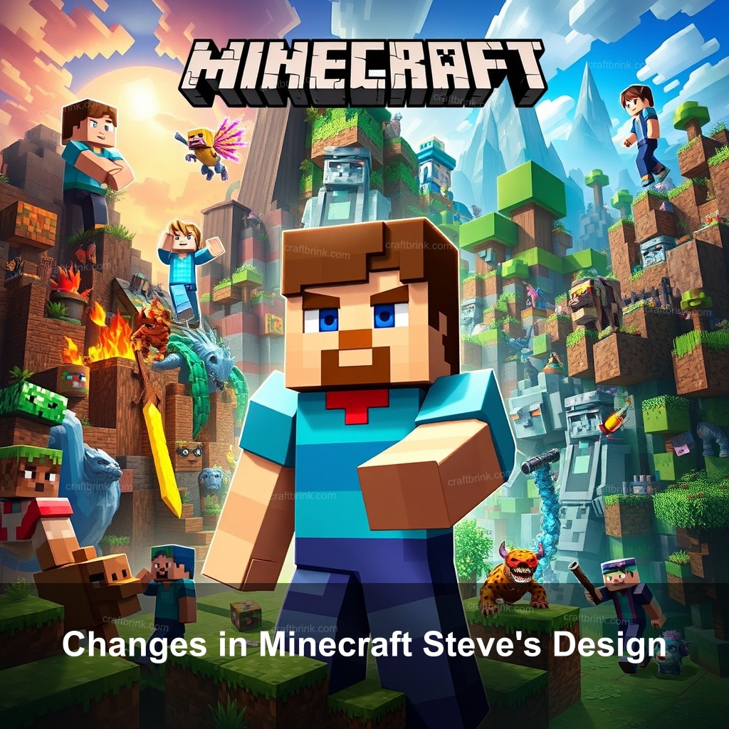 Changes in Minecraft Steve's Design