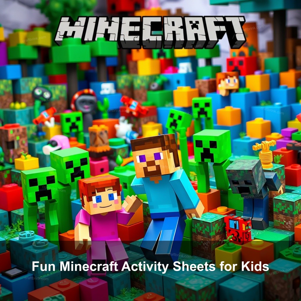 Fun Minecraft Activity Sheets for Kids