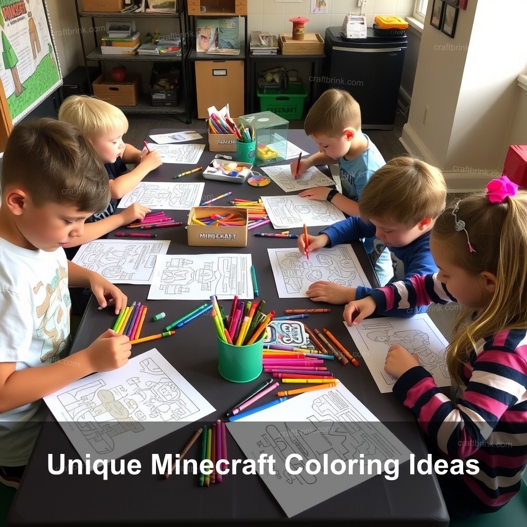Unique Minecraft Coloring Ideas