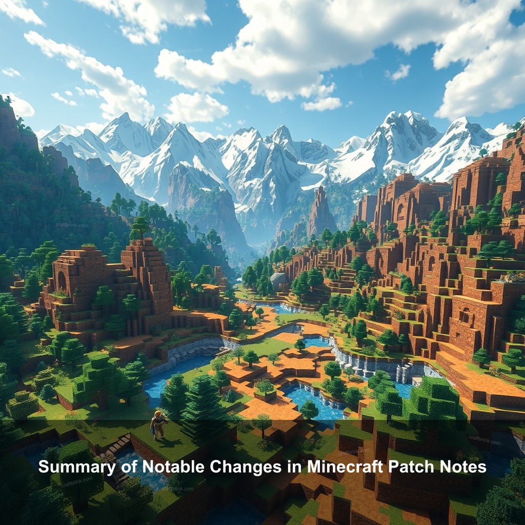 Summary of Notable Changes in Minecraft Patch Notes