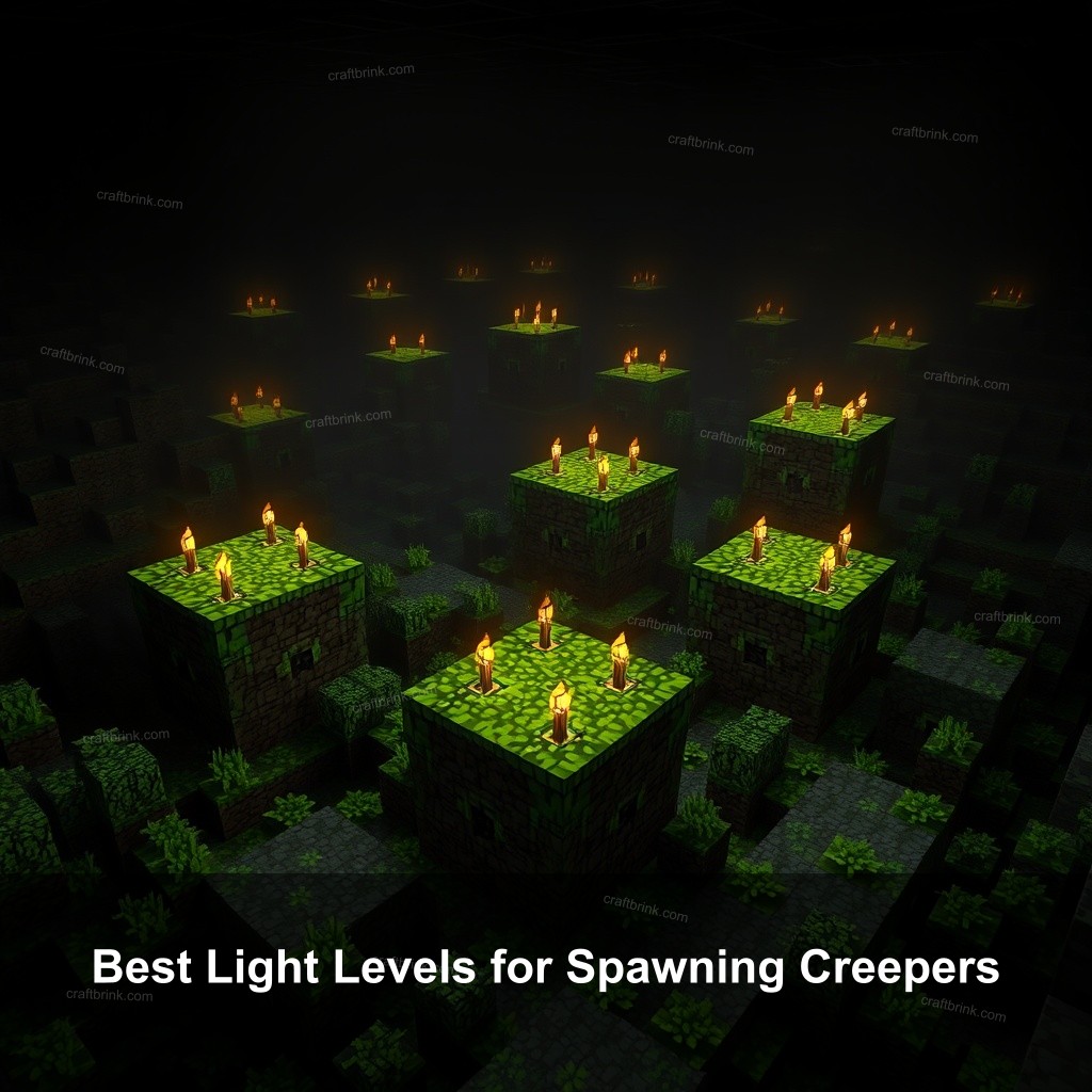 Best Light Levels for Spawning Creepers