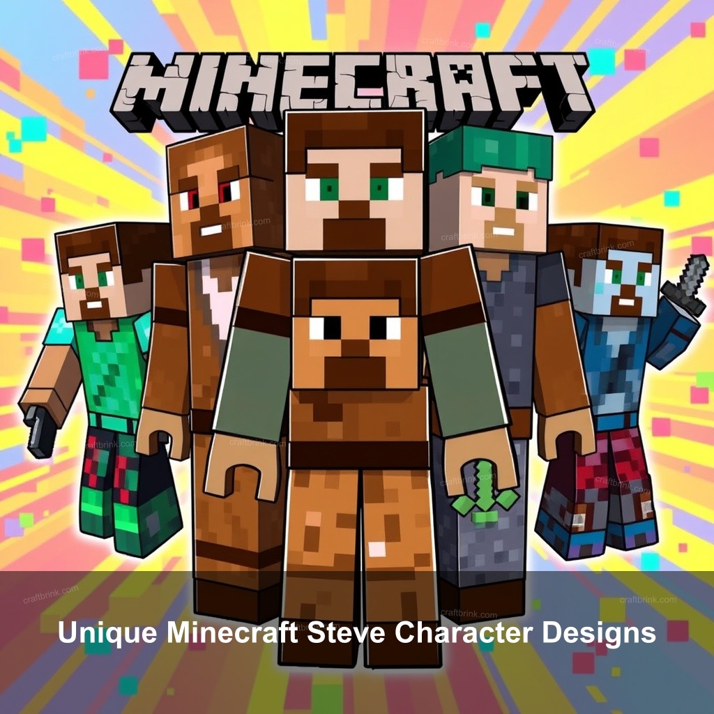 Unique Minecraft Steve Character Designs