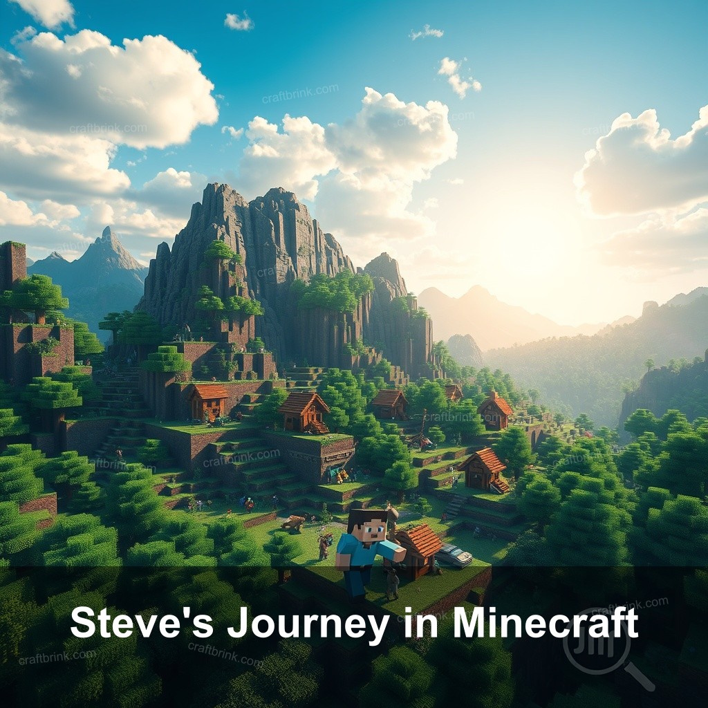 Steve's Journey in Minecraft