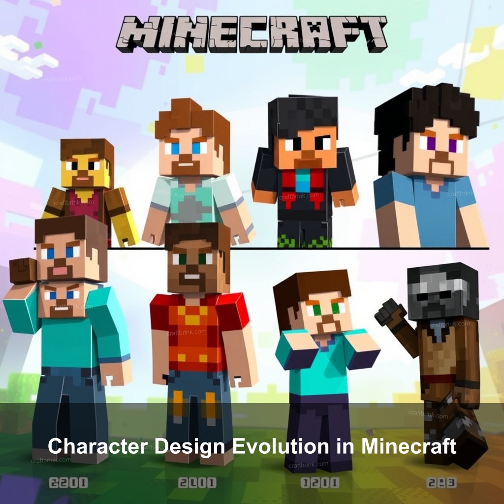 Character Design Evolution in Minecraft