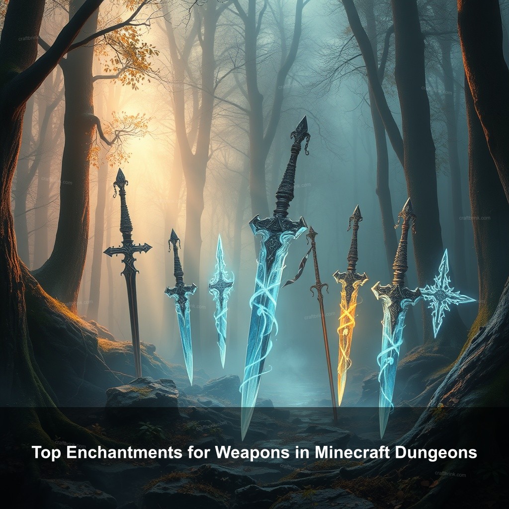 Top Enchantments for Weapons in Minecraft Dungeons