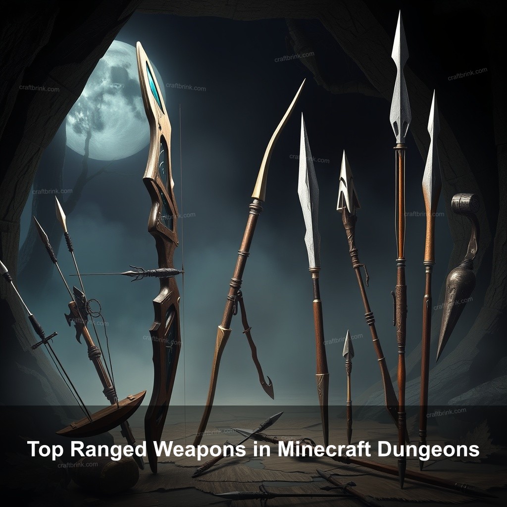 Top Ranged Weapons in Minecraft Dungeons