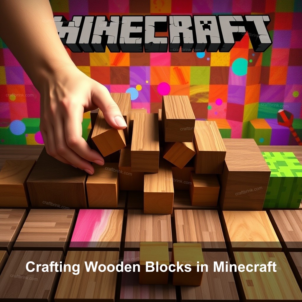 Crafting Wooden Blocks in Minecraft