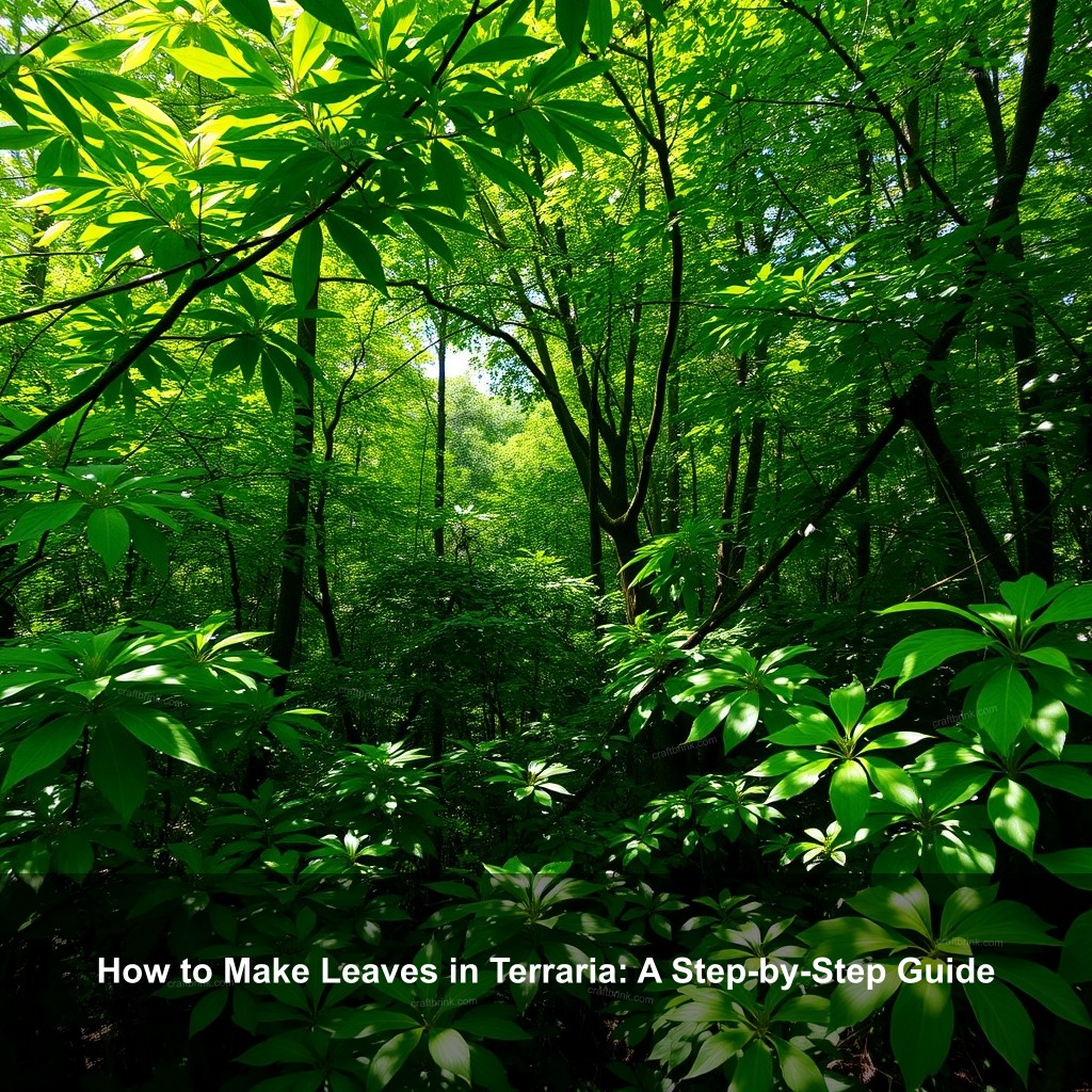 How to Make Leaves in Terraria: A Step-by-Step Guide