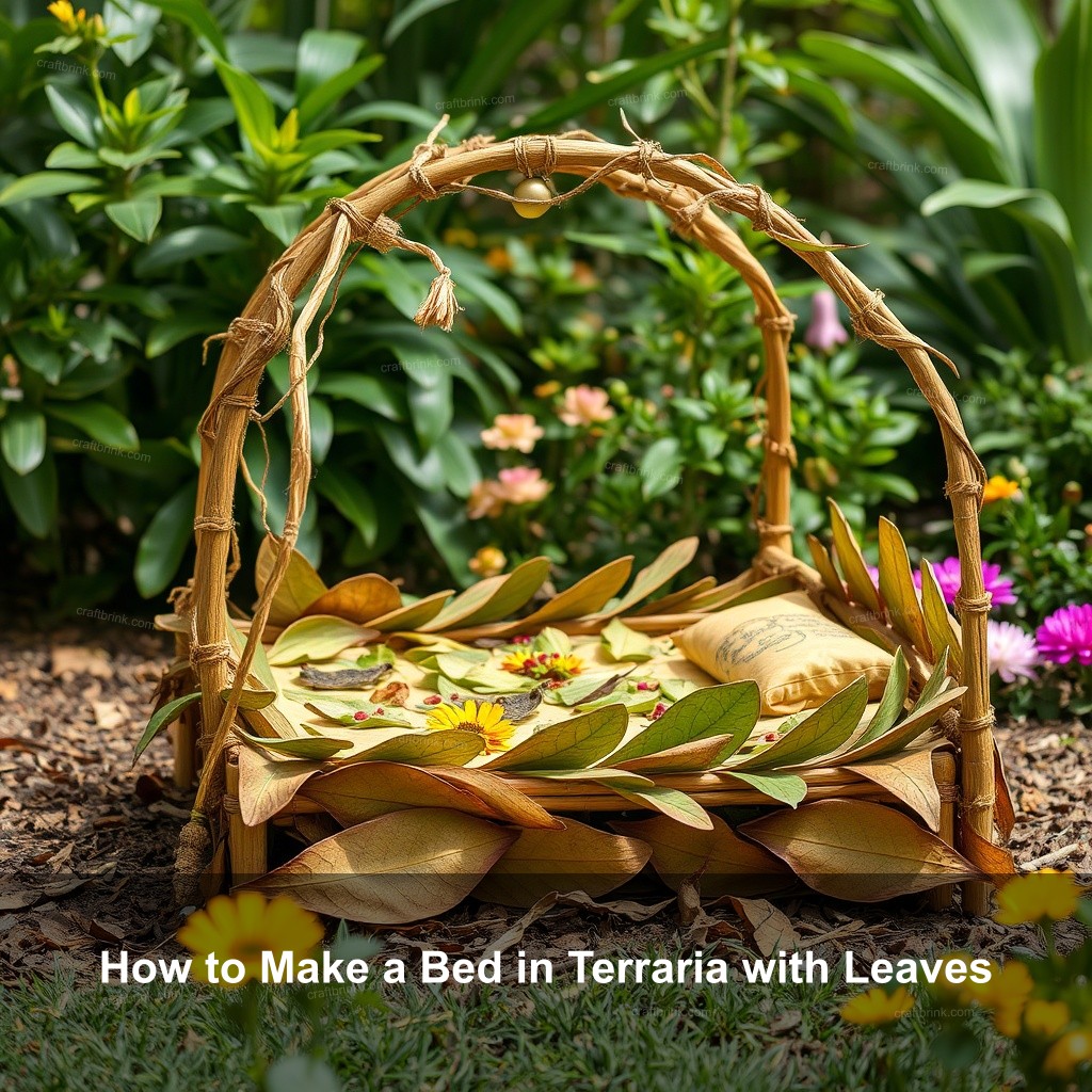 How to Make a Bed in Terraria with Leaves